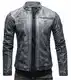 Crone Epic Python Cut Herren Lederjacke Cleane Basic Jacke mit Strukturiertem Rindsleder (M, Schwarz Grau (Python Cut))