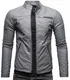 Crone Vego Herren Eco-Lederjacke Cleane Leichte Basic Jacke Vegan (L, Ecoleder - Matt Grau)