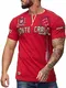 OneRedox Herren T Shirt Hoodie Longsleeve Kurzarm Shirt Sweatshirt Monte Carlo 3459 Rot M