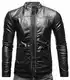 Crone Vego Herren Eco-Lederjacke Cleane Leichte Basic Jacke Vegan (M, Schwarz (Ecoleder))