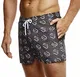Leif Nelson Herren Sommer Badeshorts mit Taschen Männer Badehose Schwimmshorts Herren Schwimmhose-Beachshorts Jungen Strand Shorts Kurze Hosen Cargo Bermuda Chino LN92500 Schwarz Medium