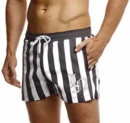 Herren Sommer Badeshorts mit Taschen Männer Badehose Schwimmshorts Herren Schwimmhose-Beachshorts Jungen Strand Shorts Kurze Hosen Cargo Bermuda Chino LN92540 Schwarz Medium
