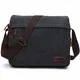 LOSMILE Herren Umhängetaschen, Canvas Messenger Bag Leinwand Schultertaschen, Laptoptasche 15.6 zoll,Schulranzen, für Schule und Arbeits,für Männer und Frauen.Schwarz