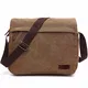 LOSMILE Herren Umhängetaschen, Canvas Messenger Bag Leinwand Schultertaschen, Laptoptasche 15.6 zoll,Schulranzen, für Schule und Arbeits,für Männer und Frauen.Braun
