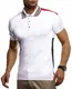 Leif Nelson Herren Sommer T-Shirt Poloshirt Slim Fit aus Feinstrick Cooles Basic Männer Polo-Shirt Crew Neck Jungen Kurzarmshirt Polo Shirt Sweater Kurzarm LN7340 Weiß Medium