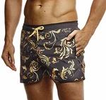 Leif Nelson Herren Sommer Badeshorts mit Taschen LN92540 Schwarz (LN92545)