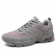 Laufschuhe Herren Damen Sportschuhe Leichte Turnschuhe rutschfeste Atmungsaktive Sneaker Mesh Running Schuhe Männer Frauen Grau 37 EU