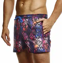 Herren Sommer Badeshorts mit Taschen Männer Badehose Schwimmshorts Herren Schwimmhose-Beachshorts Jungen Strand Shorts Kurze Hosen Cargo Bermuda Chino LN92540-515 bunt Small
