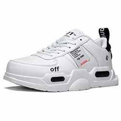 XIDISO Herren Mode Turnschuhe Freestyle Hohe Sneakers Weiß