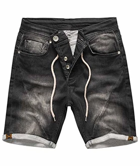 Rock Creek Herren Sweat Shorts Jeansshorts Denim Short Kurze Hose Herrenshorts Sommer RC-2200 Dunkelgrau/Anthrazit (RC-2200)