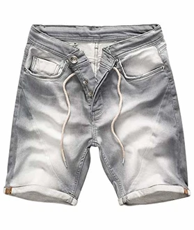 Rock Creek Herren Sweat Shorts Jeansshorts Denim Short Kurze Hose Herrenshorts Sommer RC-2200 Grau
