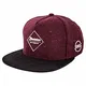 Blackskies Ares Snapback Cap   Herren Damen Schirm Premium Baseball Mütze Kappe Wolle Fischgräten - Weinrot Schwarz