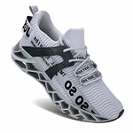 Wonesion Herren Fitness Laufschuhe Atmungsaktiv Rutschfeste Mode Sneaker Sportschuhe Grau