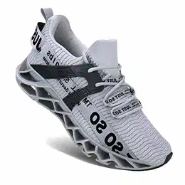 Herren Fitness Laufschuhe Atmungsaktiv rutschfeste Mode Sneaker Sportschuhe,6 Grau,43 EU
