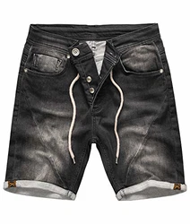 Rock Creek Herren Sweat Shorts Jeansshorts Denim Short Kurze Hose Herrenshorts Sommer RC-2200 Dunkelgrau/Anthrazit (RC-2200)