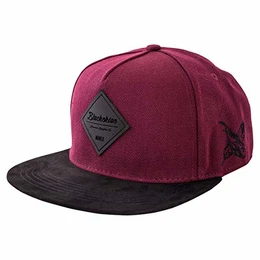 Port Townsend Snapback Cap Damen Herren Baseball Mütze Kappe Kunst-Wildleder Schirm - Weinrot Schwarz