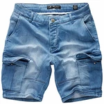 Amaci&Sons Herren Destroyed Jeans Shorts Sommer Bermuda (798) Hellblau (798)