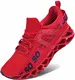 Wonesion Herren Fitness Laufschuhe Atmungsaktiv Rutschfeste Mode Sneaker Sportschuhe, ,, 6-rot2, 43 EU