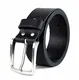 Frentree® Herren Gürtel 100% Echt Leder, Made in Germany, 3.8 cm breit und 0.25 cm stark, Schwarz