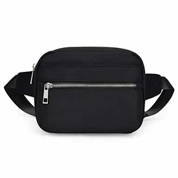 Damen Herren Brusttasche Gürteltasche Bauchtasche Hüfttasche Handytasche Mode für Reise Wanderung Outdoor Alltag Freizeit Party, Schwarz, 20 x 6 x 14CM