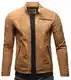Crone Epic Herren Lederjacke Cleane Basic Leder Jacke aus weichem Rindsleder (M, Cognac (Nubukleder))