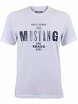 MUSTANG Herren T-Shirt Rundhals Kurzarm Logo Print Schwarz/Weiß/Blau/Grau (1004401-2045) MUSTANG Herren T-Shirt Rundhals Kurzarm Logo Print Schwarz/Weiß/Blau/Grau (1004401-2045)