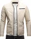 Crone Epic Herren Lederjacke Cleane Leichte Basic Echtleder Jacke (M, Elfenbein (Schafsleder))