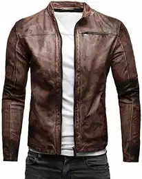 Epic Herren Lederjacke Basic Echtleder Jacke (M, Vintage Havanna (Rindsleder))