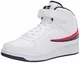 FILA Herren A-HIGH Sneaker, Weiß/Marineblau/Rot, 43 EU