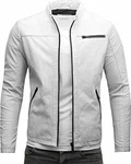 Crone Epic Herren Lederjacke Cleane Leichte Basic Jacke Cocaine