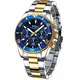 Herren Uhr Männer Chronographen Gold Edelstahl Wasserdicht Designer Armbanduhr Herren Militär Großes Leuchtende Analog Datum Business