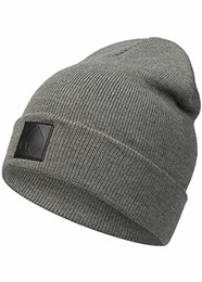 Leatherpatch Winter Mütze Beanie (Charcoal1)