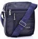 Original Herrentasche COVERI Multi-Taschen Zubehör Reißverschluss geräumig blau schwarz kleine Tasche Blau blau Grande larghezza:24cm Altezza:26cm profondità:9cm