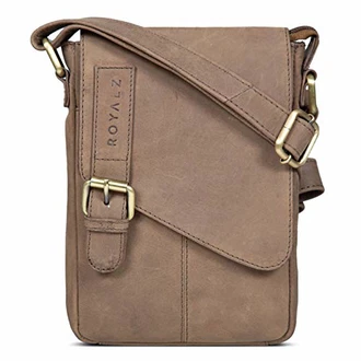 ROYALZ Leder Umhängetasche Klein Herren 'Louisiana' Montana Braun ROYALZ Leder Umhängetasche Klein Herren 'Louisiana' Montana Braun