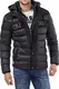 Cipo & Baxx Herren Winterjacke Steppjacke Übergangsjacke Kapuzenjacke Jacke Jacket Warm Jacke Dunkelgrau XL