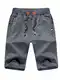 Tansozer Kurze Hose Herren Shorts Sommer Jogginghose Kurz Baumwolle Gym Sweat Shorts Herren Sport (Grau,M)