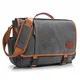 CoolBELL 17 Zoll Aktentasche Messenger Bag Umhängetasche Laptop Tasche Handtasche Business Briefcase Multifunktions Reise Tasche Passend für 17-17,3 Inch Laptop/Damen/Herren(Canvas Dunkel Grau)
