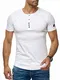 Red Bridge Herren T-Shirt Basic Kurzarm Shirt mit Knopfleiste Baumwolle M1305 Weiß M