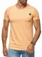 Red Bridge Herren T-Shirt Cross Line Kurzarm Shirt Baumwolle Rundhalsausschnitt M1306 Orange M