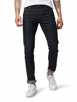 TOM TAILOR Denim Aedan Straight Jeans Dark Blue Denim