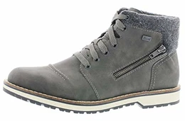 Herren Stiefel 39231, Männer Winterstiefel,riekerTEX, Winter-Boots schnürstiefel gefüttert warm tex Men,Rauch,43 EU / 9 UK