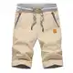 Tansozer Kurze Hosen Herren Shorts Herren Sommer Chino Gummizug Khaki M