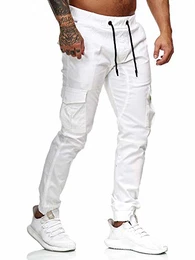 Herren Chino Pants Jeans Joggchino Hose Jeanshose Skinny Fit Modell 1033 Weiss 31