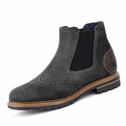 Vision Mens Suede Chelsea Boots Grey Suede 43 EU