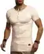 Leif Nelson Herren Sommer T-Shirt Kurzarmshirt Rundhals Ausschnitt Slim Fit Baumwolle-Anteil Weißes schwarzes Basic Männer T-Shirt Crew Neck Jungen Shirt O-Neck Kurzarm Sleeve Top Lang LN8280