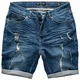 Amaci&Sons Herren Destroyed Jeans Shorts Kurze Hose Sommer Bermuda 7979 Used Blue W32