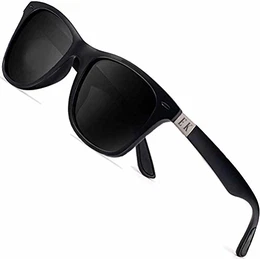 Erik Kalani polarisierte Sonnenbrille Herren, polarisiert, Sonnenbrille Damen, entspiegelt, schwarz, leichte Sonnenbrille für Auto, Motorrad, Fahrradbrille, Ski, sunglasses men, Sonnenbrillen