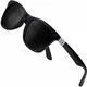 Erik Kalani polarisierte Sonnenbrille Herren, polarisiert, Sonnenbrille Damen, entspiegelt, schwarz, leichte Sonnenbrille für Auto, Motorrad, Fahrradbrille, Ski, sunglasses men, Sonnenbrillen