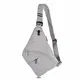 DAFROH Sling Rucksack Multi-Pocket Crossbody Brusttasche Herren Schlank Rucksack Leinwand Chest Pack für Mann Silbergrau