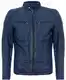 Infinity Leather Herren Vintage Gesteppte Navy Blau Leder Bikerjacke Racing mit Reißverschluss M